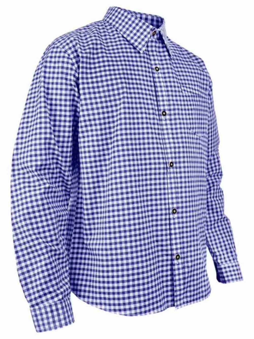 Men's Blue Oktoberfest Shirt Bavarian German Checkered Plaid Shirt